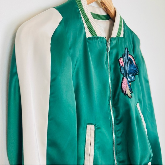 Maje Bacary satin jacket with cactus motif. Size 38 (French) - Picture 6 of 10